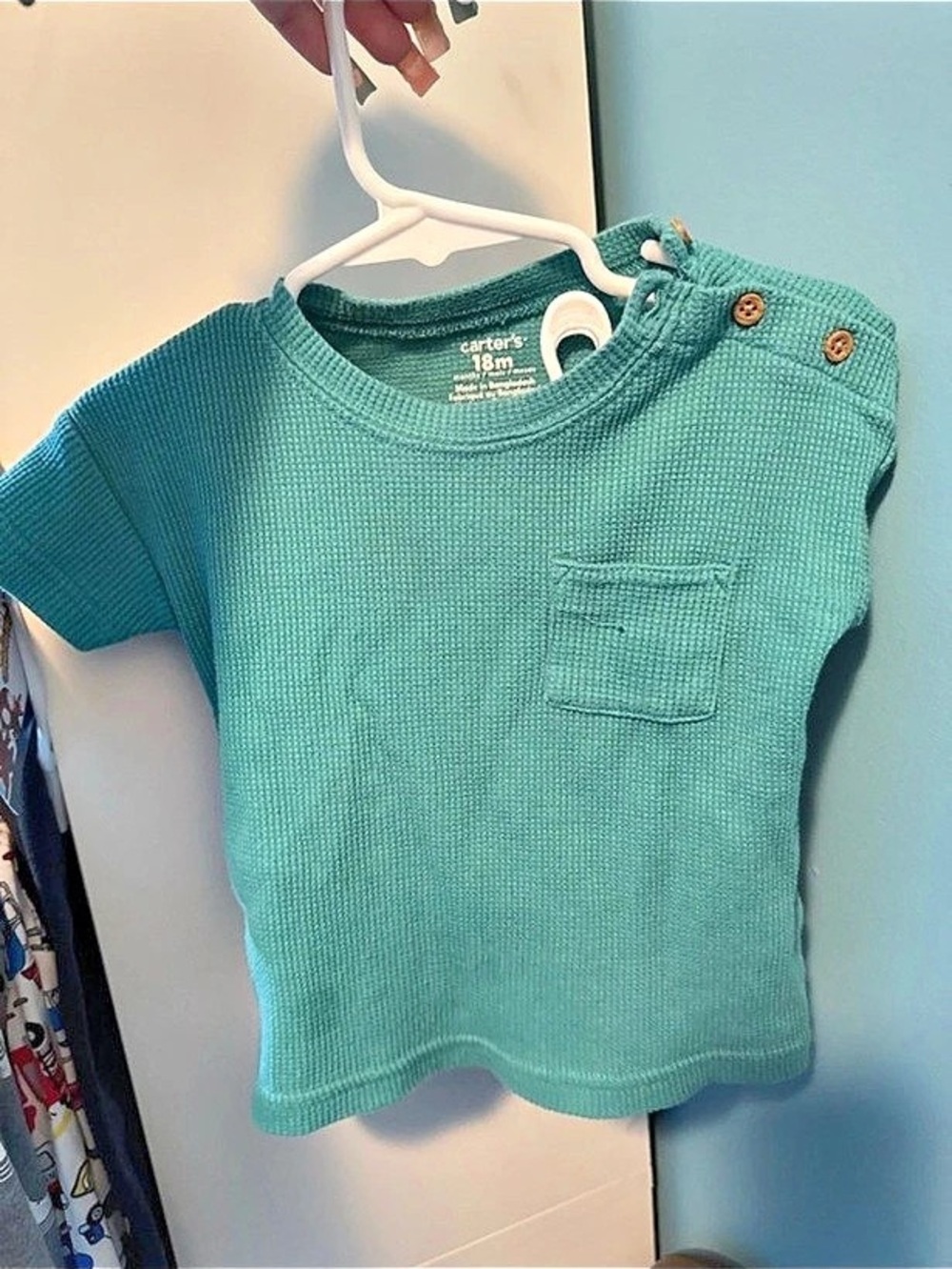 Carter's Kids Textured Short Set in Green